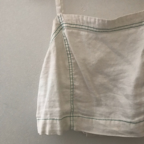 White Tank top with green lining - Picture 2 of 4